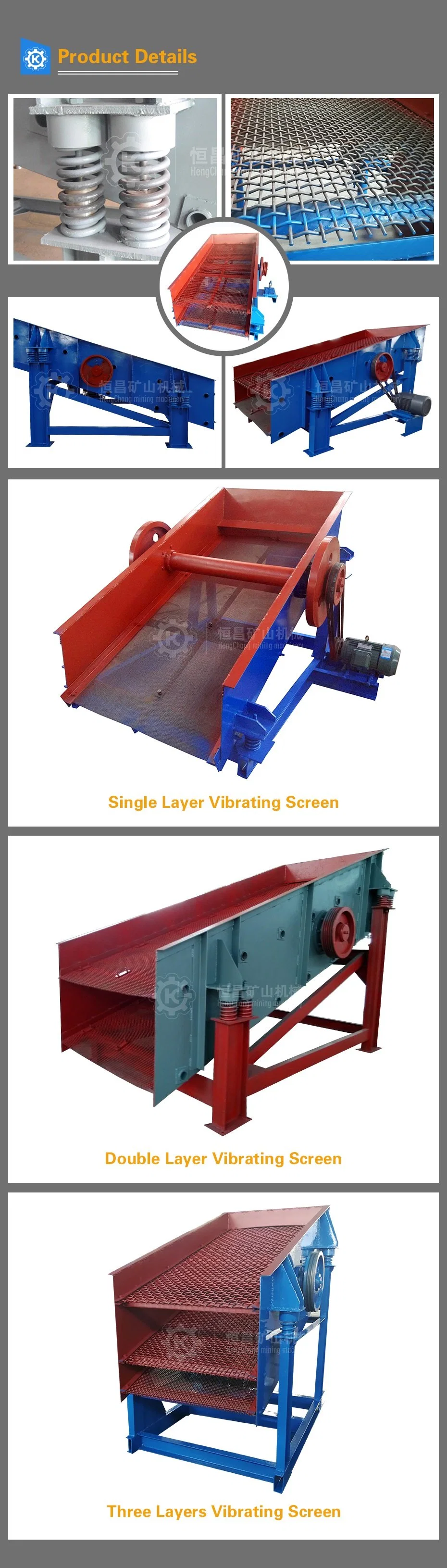 Quarry Crushing Plant Sand Stone Sieving Equipment Vibrating Screen Aggregate Screening Machine