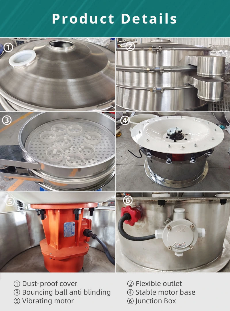 Industrial Ultrasonic Circular Vibrating Shaker Vibro Rotary Sieve Powder Vibration Sieving Screen for Sale in Competitive Price